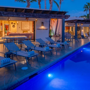 Lounge on the patio in the evening