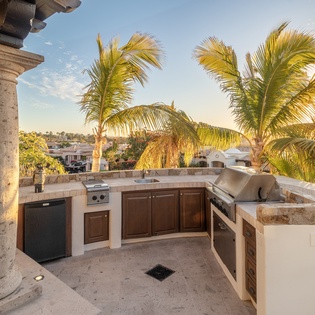 Patio BBQ with bar seating