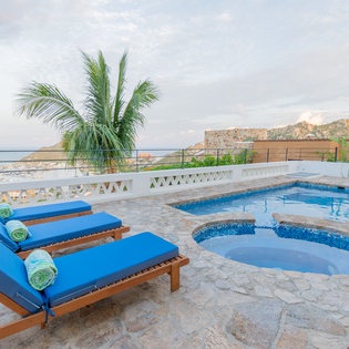 Poolside with incredible views