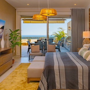 Bedroom suite with patio access
