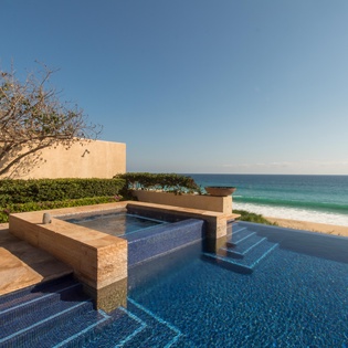 Pool with ocean view