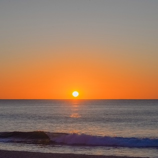 Incredible sunset on the beach