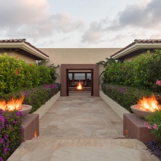 Walkway to villa