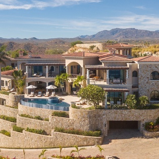 Aerial views of villa
