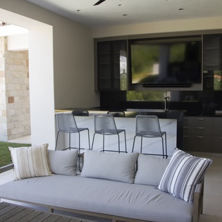 Outdoor lounge area