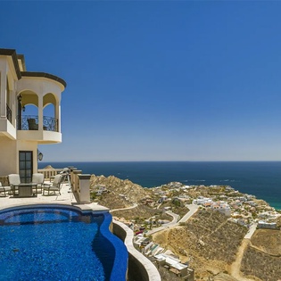 Poolside with ocean view
