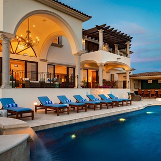 Pool lounge view