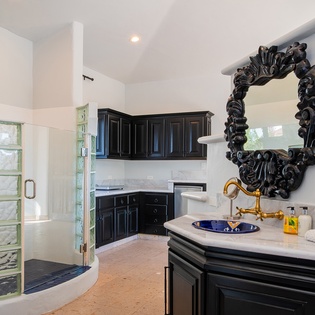 En suite bathroom with walk in shower