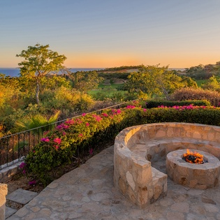 Fire pit with ocean views
