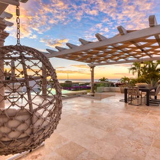 Lay in hammock chair with ocean views