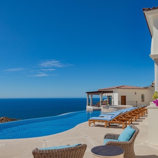 Pool lounge view