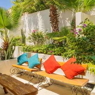 Outdoor patio seating