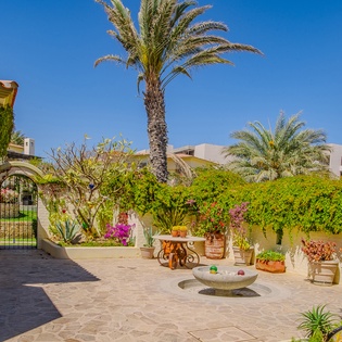 Front exterior of villa