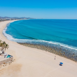 Warm sunny beach views