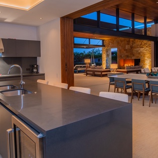 Kitchen and dining area
