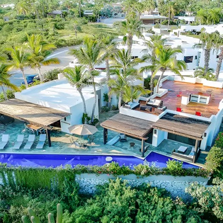 Aerial views of villa
