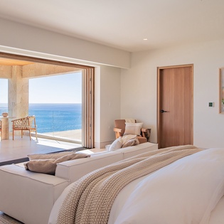 Bedroom suite with ocean views