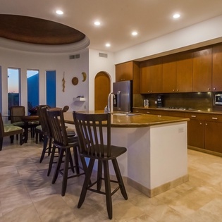Gourmet kitchen with bar