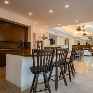 Gourmet kitchen with bar