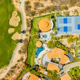 Aerial view of villa