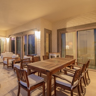 Outdoor dining area