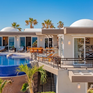 Bird's eye view of villa