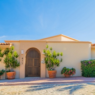 Exterior view of villa entrance