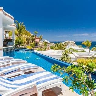 Infinity pool with ocean view