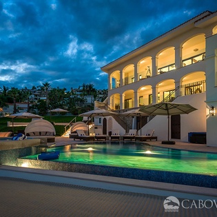 Front view at night