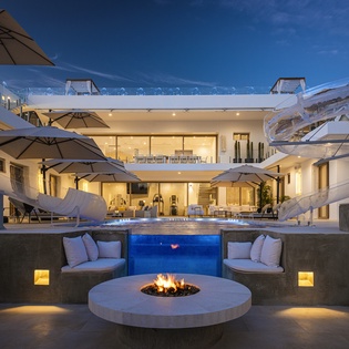 Firepit at dusk