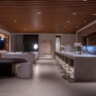 Family area and bar