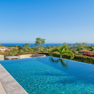 Infinity pool with ocean views