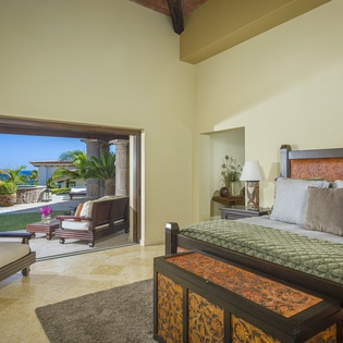 Bedroom suite with patio access