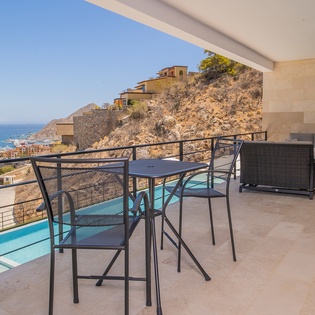 Terrace with pool and ocean view
