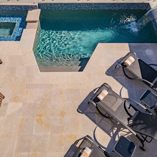 Poolside patio
