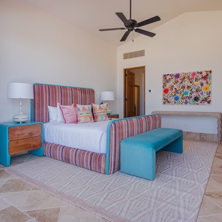 Bedroom suite with patio access