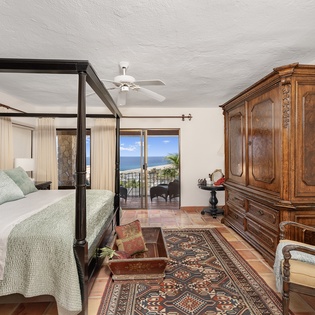 Bedroom suite with ocean views