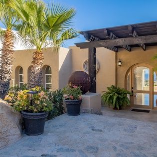 Front exterior of villa