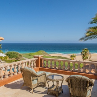 Terrace with ocean beach view