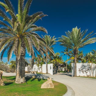 Driveway of villa