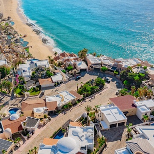 Aerial view of the Pacific Ocean