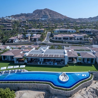 Bird's eye view of villa