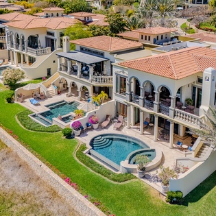 Bird's eye view of villa