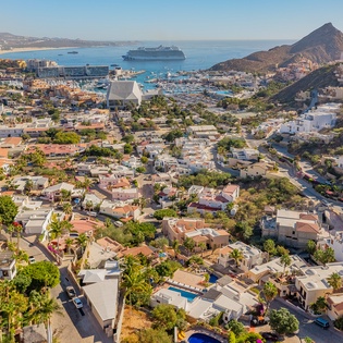 Aerial ocean views of Cabo San Lucas