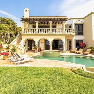 Poolside patio