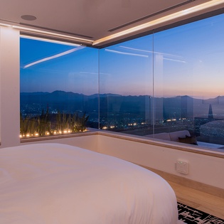 Bedroom suite with ocean views