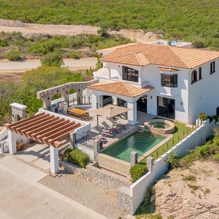 Bird's eye view of villa