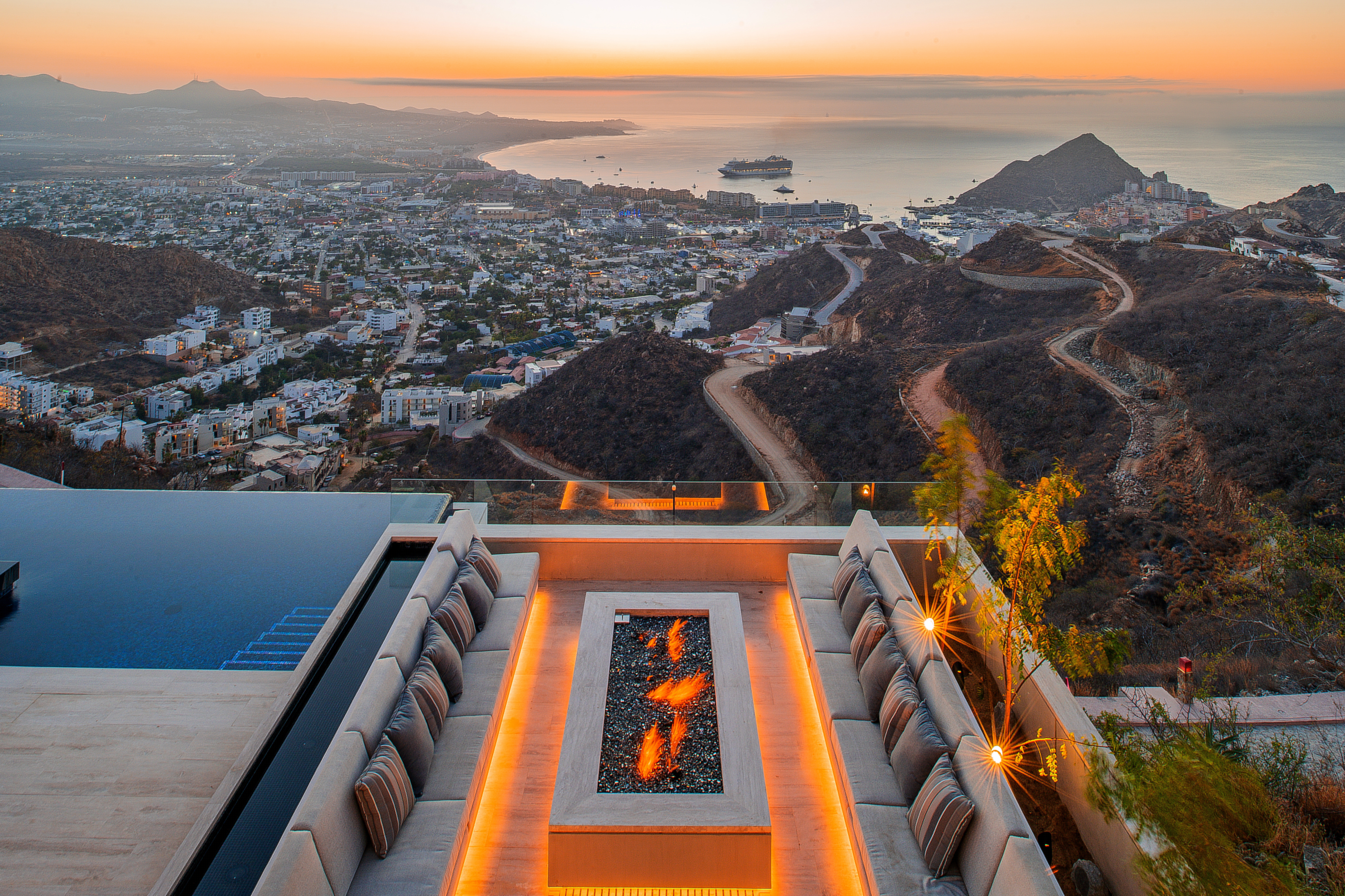 Fire pit with amazing Cabo views