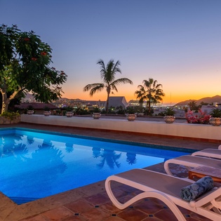 Incredible poolside during sunset