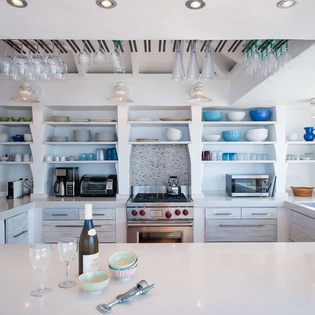 Kitchen at WV MOZ, Pointe Milou, St. Barthelemy